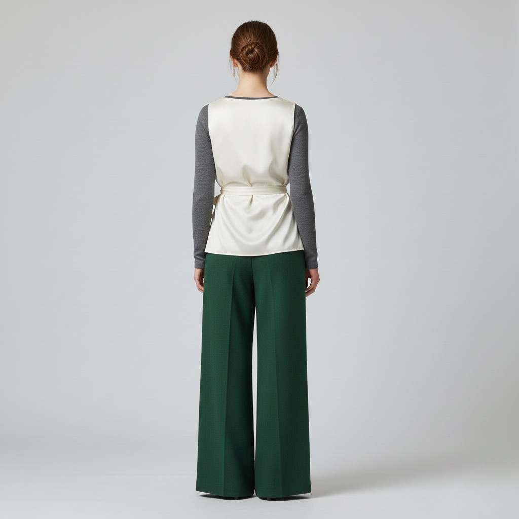 Top in raso avvolgente