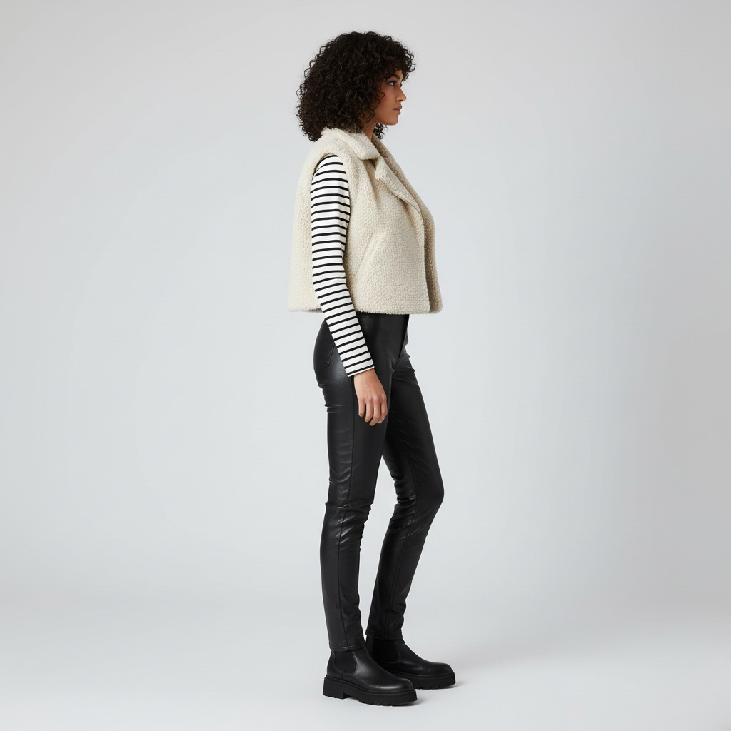 Gilet Moto in shearling