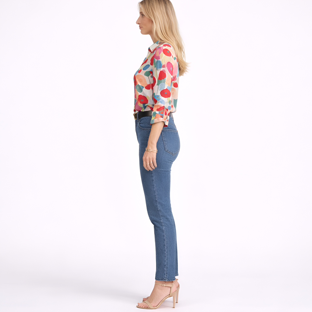 Andrea - Camicia a maniche lunghe con motivi floreali