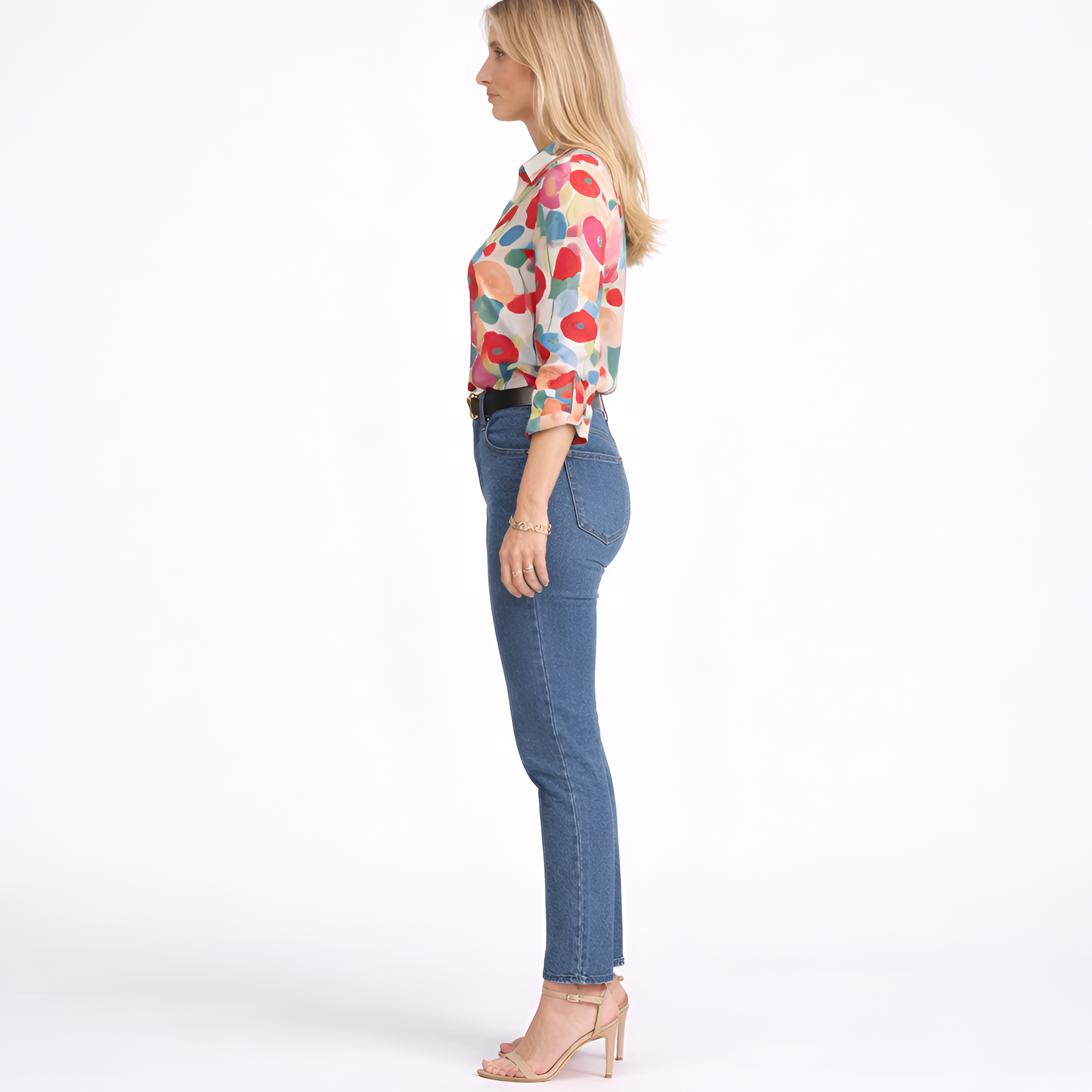 Andrea - Camicia a maniche lunghe con motivi floreali