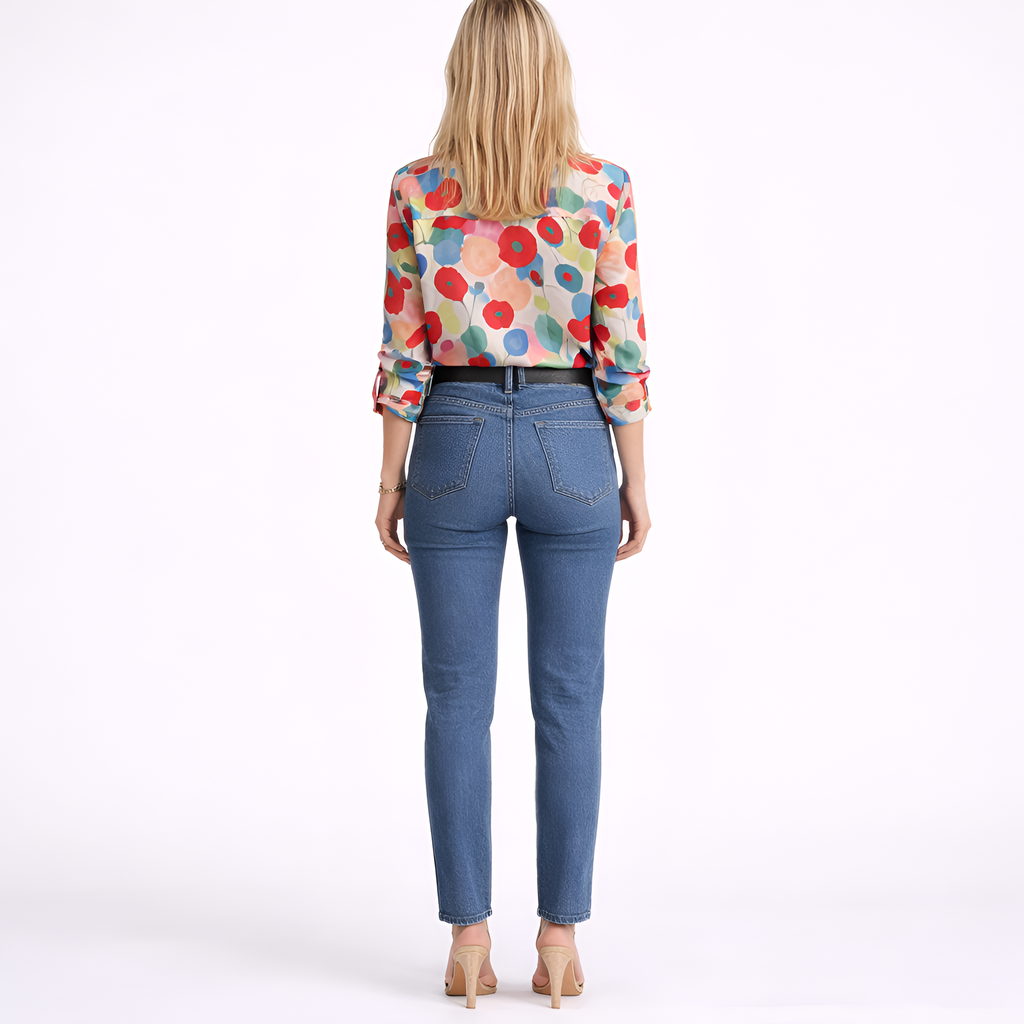 Andrea - Camicia a maniche lunghe con motivi floreali