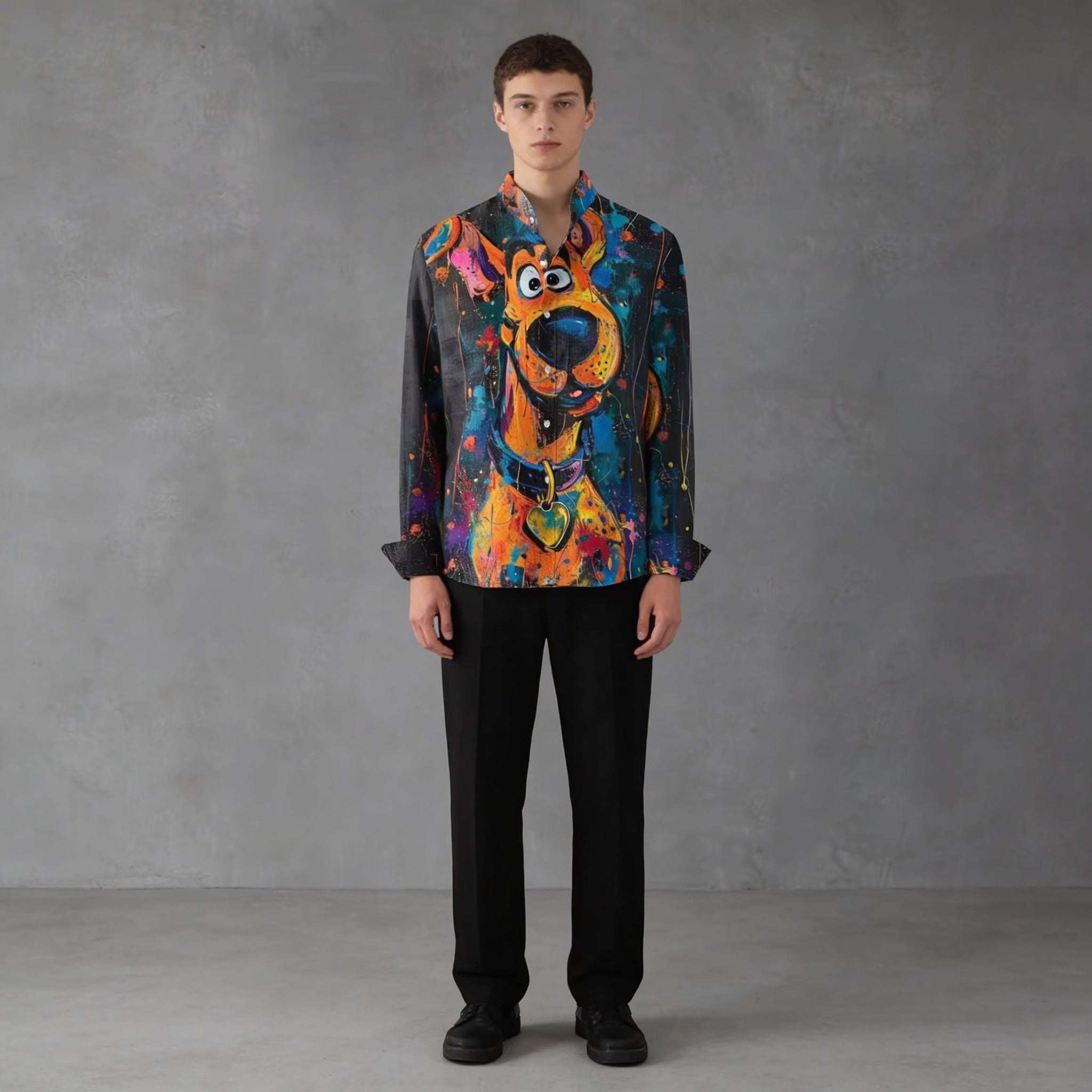 Alesandro - Camicia da uomo in lino a maniche lunghe