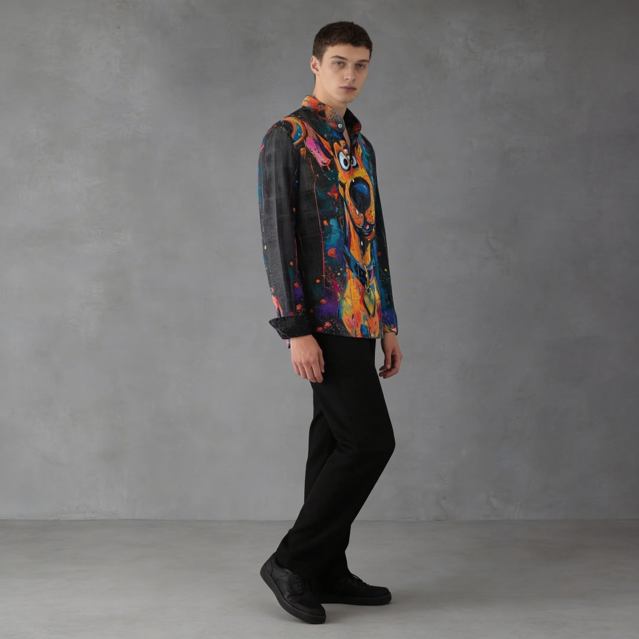 Alesandro - Camicia da uomo in lino a maniche lunghe