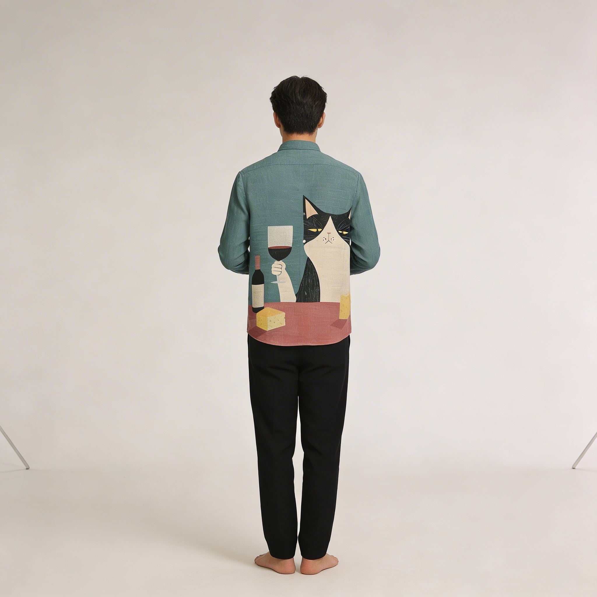 Alesandro - Camicia da uomo in lino a maniche lunghe